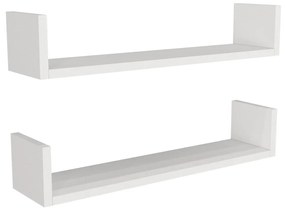 Polc Iris fehér, 2 db