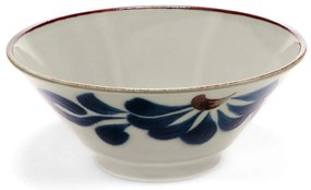 Kék-bézs porcelán tálka ramenhez 900 ml Flower – Rex London