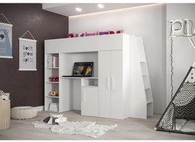 Kombinált gyerekágy 90 cm Puro 15 (matt fehér + fényes fehér + fényes fogantyúk). 1087098