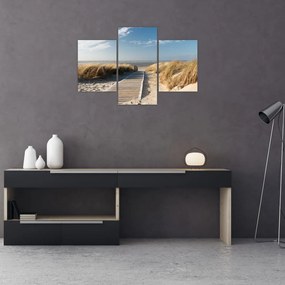 Kép - Homokos strand Langeoog szigetén, Németországban (90x60 cm)