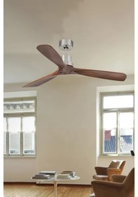 FARO 33370DC - Mennyezeti ventilátor LANTAU barna/matt króm á. 132 cm + távirányítás