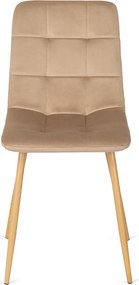 Szék bézs színben, bársony kárpittal FREDY