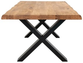 Toulon dohányzóasztal tömör tölgyfa asztallappal, 120 x 70 cm - House Nordic