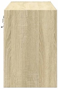 sonoma tölgy színű fali TV-szekrény LED-ekkel 80x31x45 cm