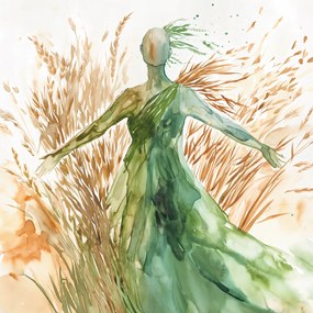 Poszter 40x40cm Szalma sziluett