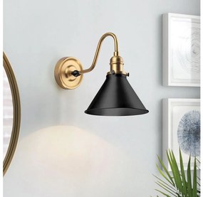 Elstead PV1-AB-MB - PROVENCE fali lámpatest 1xE27/60W/230V arany/fekete