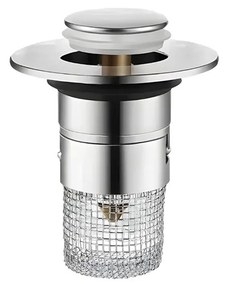 Lefolyódugó szűrővel rozsdamentes acél 60 mm