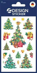 Matrica, papír, 3 ív, 76x120 mm, AVERY ZWECKFORM, Z-Design No.52401, karácsonyfa (AY52401)