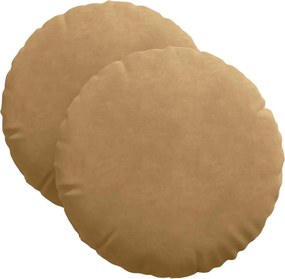 vidaXL Ülőpárnák 2 pcs Barna Ø 40 x 13 cm Bársony
