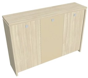 Verno közepes gardrób 188 x 46 x 130 cm, kombinált ajtó, akác / vanília