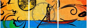 Egy ősi festmény képe (órával) (90x30 cm)