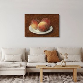 Kép - Henri Fantin-Latour, Three Peaches on a Plate, reprodukciók (90x60 cm)