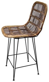 Barna rattan bárszék 106 cm – Ego Dekor