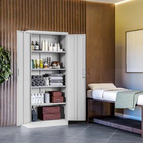 Fémszekrény JAN Compact 1750 x 800 x 400 mm, szürke