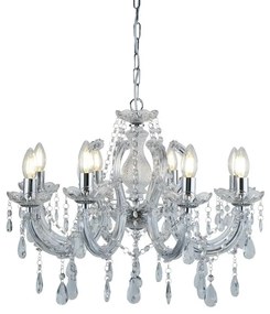 Searchlight 399-8 - Kristály csillár láncon MARIE 8xE14/40W/230V