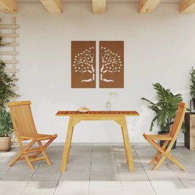 tömör akácfa kerti étkezőasztal 110 x 56 x 75 cm