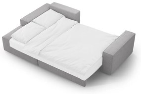 Világosszürke buklé kinyitható sarokkanapé (bal oldali) Jodie – Micadoni Home