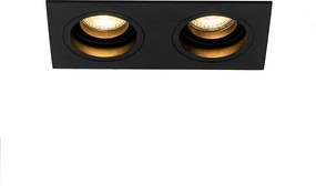 Okos süllyesztett spotlámpa fekete téglalap alakú állítható 2 WiFi GU10-zel - Chuck