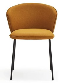 Mustársárga kárpitozott étkezőfotel szett 2 db-os Add – Teulat