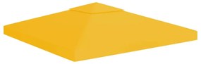 sárga kétszintes pavilon-tetőponyva 310 g/m² 3 x 3 m