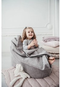 Világosszürke buklé gyerek babzsákfotel Cocoon 120 – SLOWDOWN