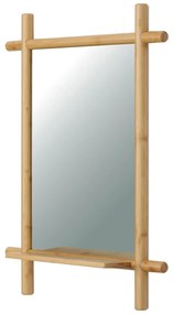 Fali tükör B027 NAT, bambusz