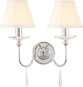 Elstead Lighting FINSBURY PARK FP2-POL-NICKEL Fali lámpa 2x60W/E14