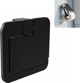 WC-papĂr tartĂł fedĂ©llel Fekete csavarozhatĂł 134x118x30 mm