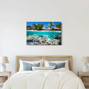 Tengerpart a trópusi szigeten képe (90x60 cm)