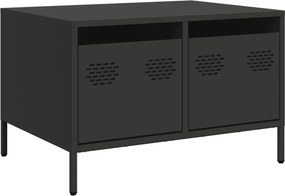 vidaXL fekete hidegen hengerelt acél TV-szekrény 68 x 50 x 43,5 cm