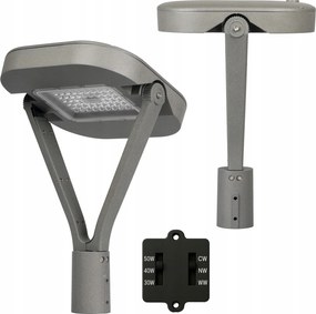 LED-es parklámpa Parcoli Teljesítmény 30W 40W 50W színválaszték Cct Szürke