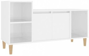 fehér magasfényű szerelt fa TV-szekrény 100x35x55 cm