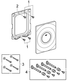 GROHE 37063SH0 - Nyomólap SURF 156 × 197 mm fehér