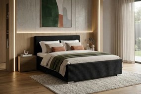 LUCI ágy 180x200 cm Fekete Matraccal