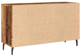 antik fa színű szerelt fa tálalószekrény 100 x 36 x 60 cm