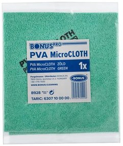 Törlőkendő, mikroszálas, univerzális, 40x34 cm, BONUS PVA MicroCLOTH, zöld (KHT1293)