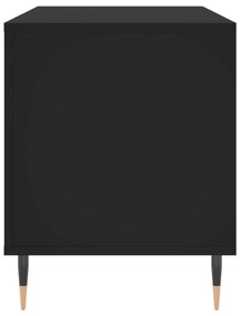 fekete szerelt fa hanglemezszekrény 100 x 38 x 48 cm