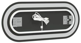 ovális LED-es fürdőszobai tükör 70 x 30 cm