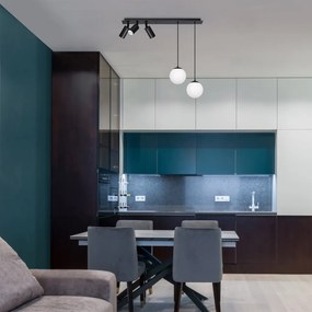 KAJA K-4138 ALBIO Fekete Színű Mennyezeti Lámpa 3+2xGU10 + E14 10W IP20