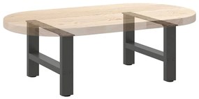 2 db antracitszürke acél dohányzóasztal láb 50x(30-31) cm