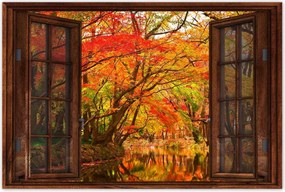 Poszterek 60x40 Őszi tájkép folyóval