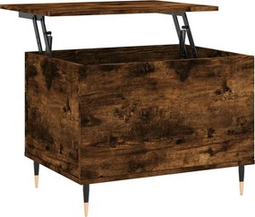 vidaXL füstös tölgy színű szerelt fa dohányzóasztal 60x44,5x45 cm