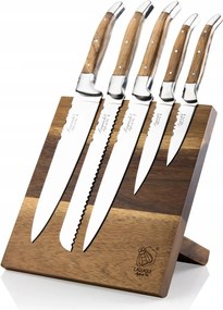 Konyhai kések Style de Vie olajfa blokk