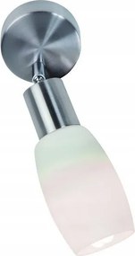 Fali lámpa Reality ezüst E14 fehér üveg lámpabúra