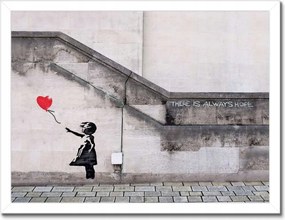 Poszterek keretben 40x30 Banksy Lány Léggömb