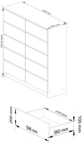 Komód Kraft 10SZ (sonoma tölgy + fehér). 1117145