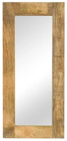 tömör mangófa keretű tükör 50 x 110 cm
