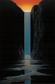 Poszter 53x81cm Fény vízesés