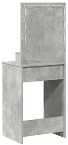 LED-es fésülködő asztal Betongyári szürke 50x41x135 cm