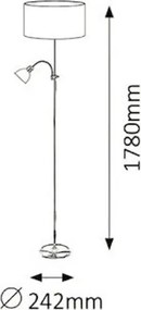 Brilagi - Állólámpa CERIA 1xE27/100W/230V + 1xE14/25W fekete/fehér